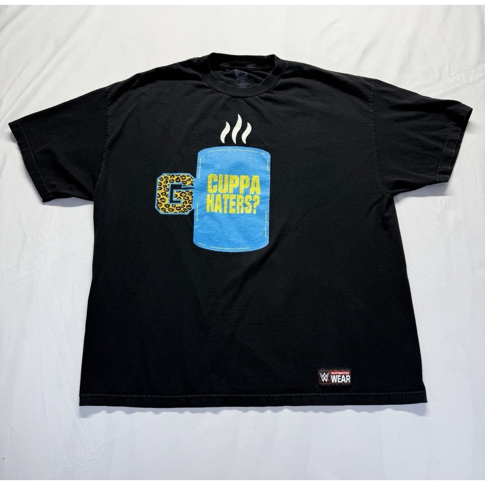 WWE Authentic Enzo Amore Big Cass Cuppa Haters 2XL Black T-Shirt Double Sided